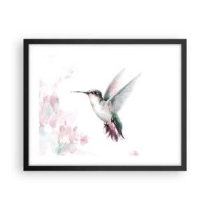 Plakat i sort ramme - Stoppet i flagren - 50x40 cm