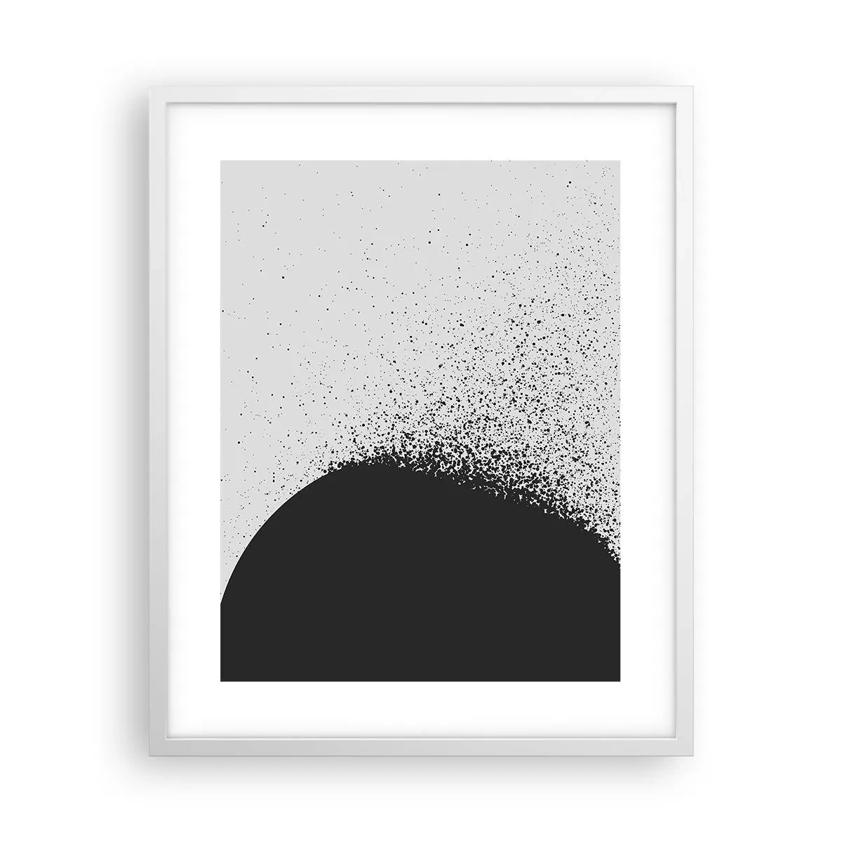 Plakat i hvid ramme - Partikelbevægelse - 40x50 cm