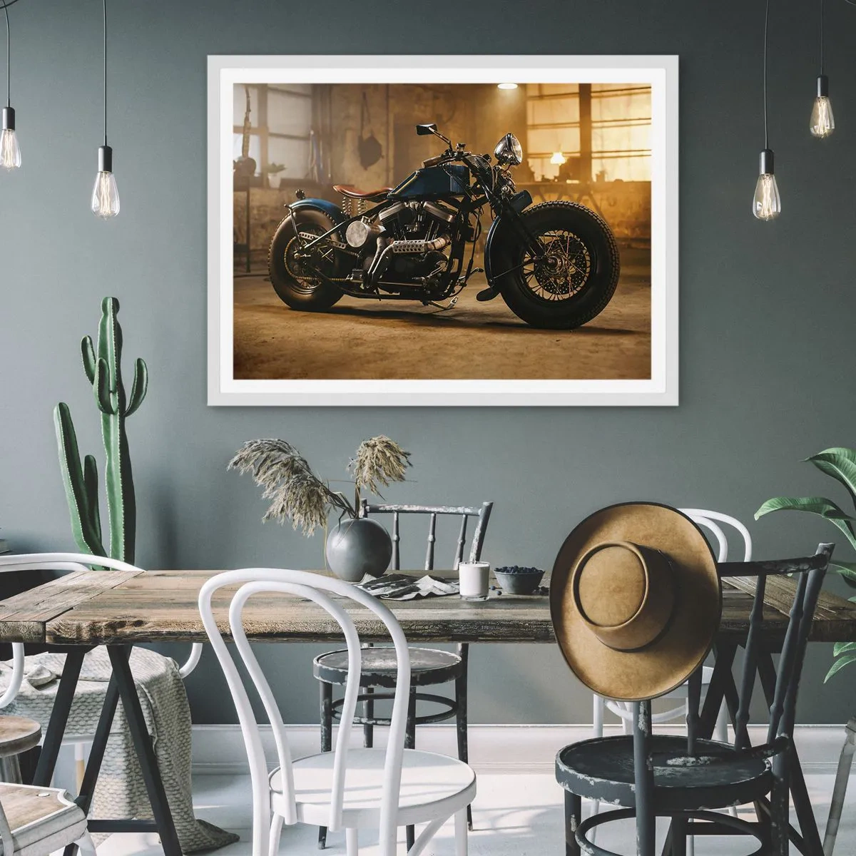 Plakat i hvid ramme - Jeg kan gøre alt - 91x61 cm