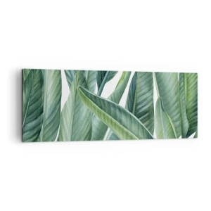 Lærredstryk - Billede på lærred - Det grønne i sig selv - 140x50 cm