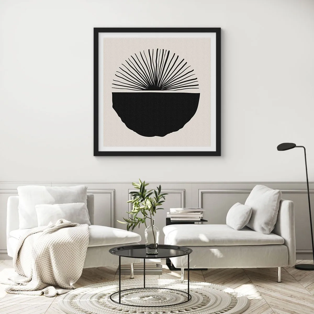 Plakat i sort ramme - En vifte af muligheder - 30x30 cm