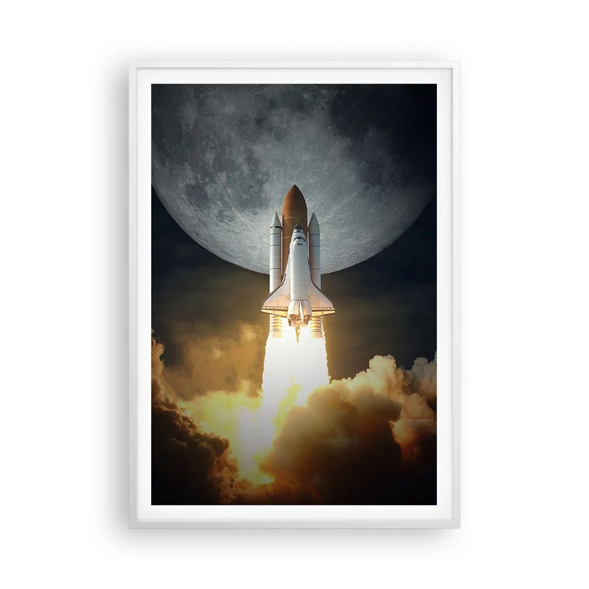 Plakat i hvid ramme - Begyndelsen på et overjordisk eventyr - 70x100 cm