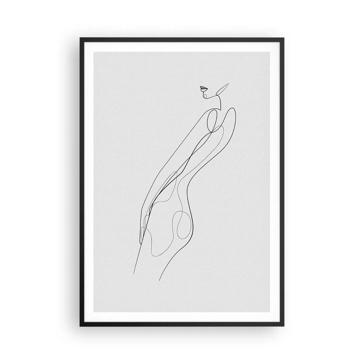 Plakat i sort ramme - Næppe et løfte - 70x100 cm