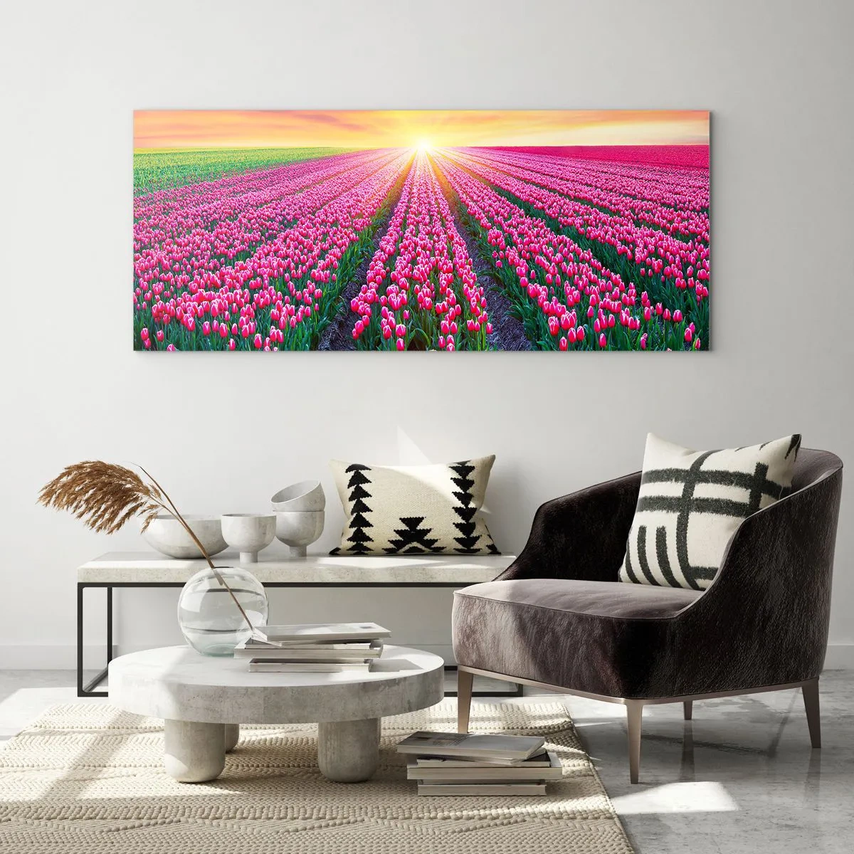 Billede på glas - Skønhedsfarm - 140x50 cm
