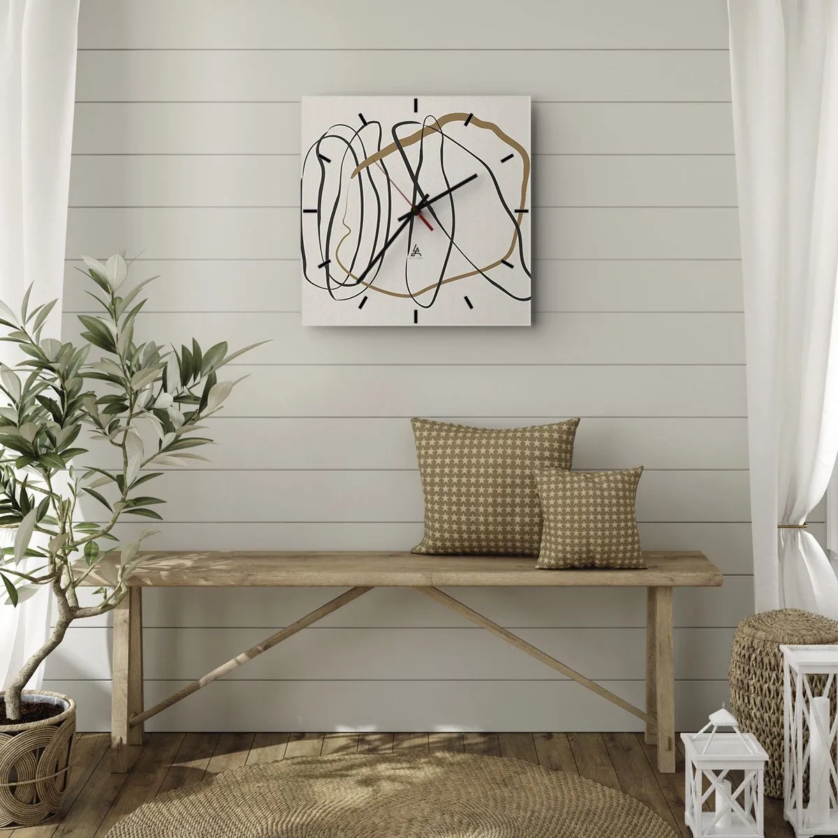 Vægur, Uret - Komposition - dans i besiddelse - 30x30 cm