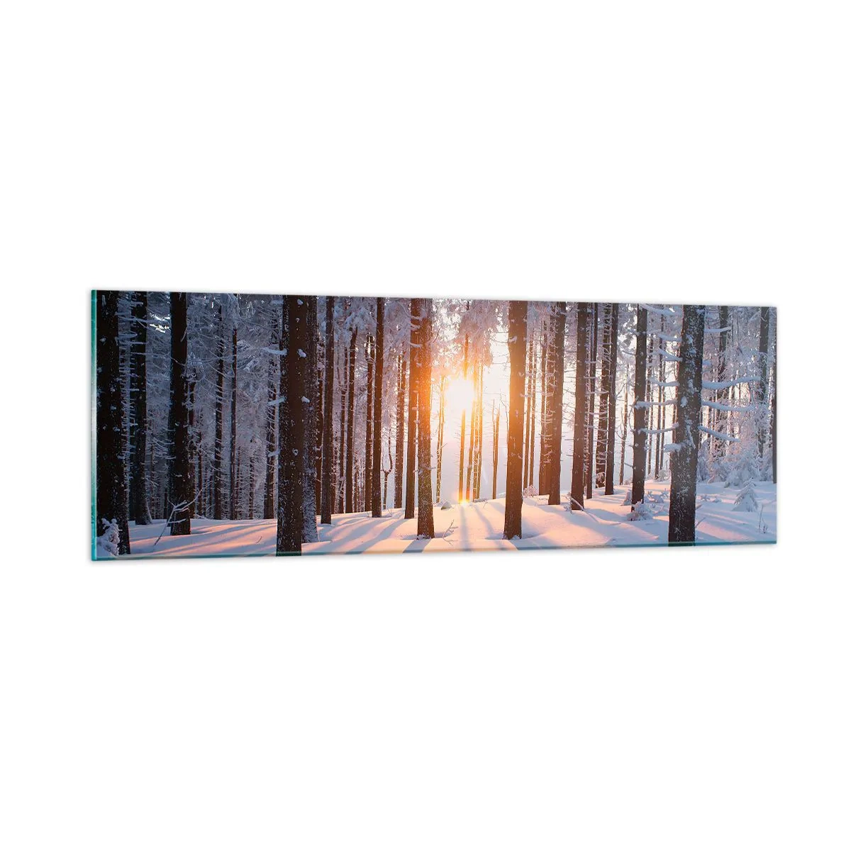 Billede på glas - Klart i sort og hvidt - 90x30 cm