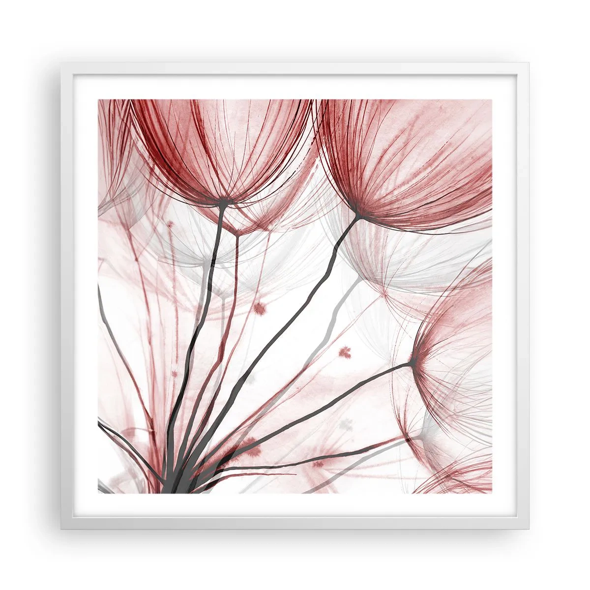 Plakat i hvid ramme - Før afgang - 60x60 cm