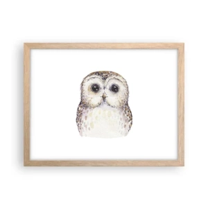 Plakat i ramme af lyst egetræ - Se mig i øjnene - 40x30 cm