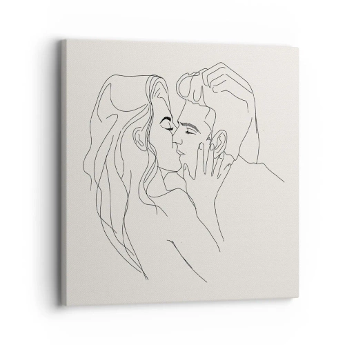 Lærredstryk - Billede på lærred - Forviklet i følelser - 30x30 cm