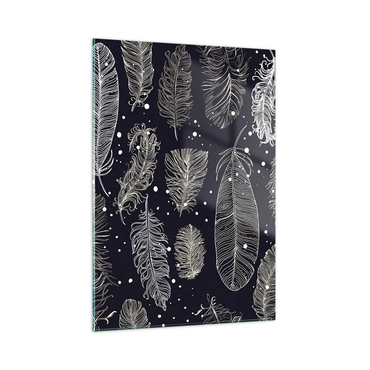 Billede på glas - Fjerede blonder - 50x70 cm