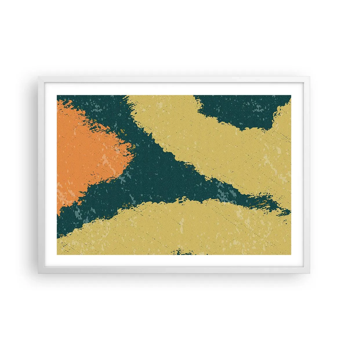 Plakat i hvid ramme - Abstraktion - i slowmotion - 70x50 cm
