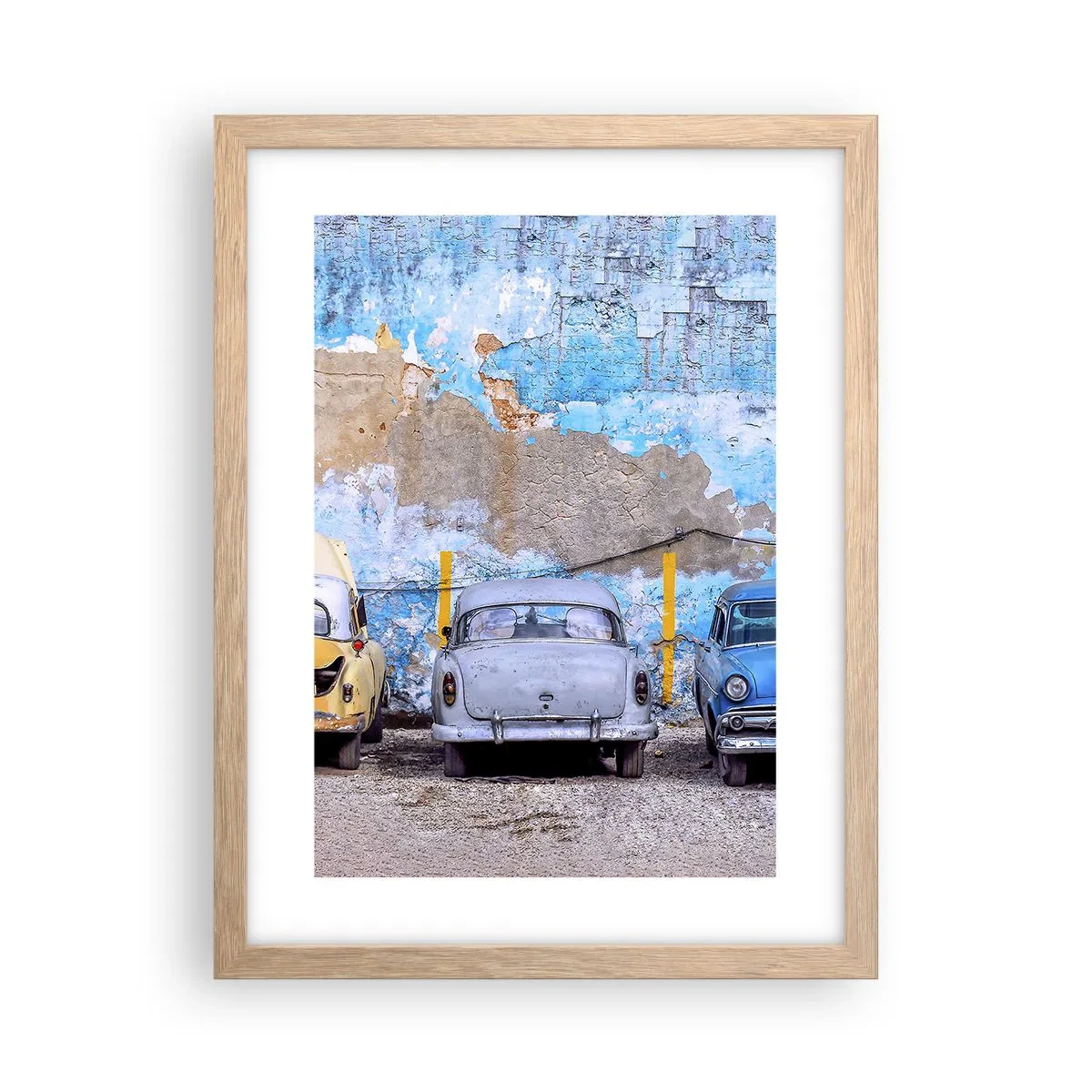 Plakat i ramme af lyst egetræ - Møde for veteraner - 30x40 cm