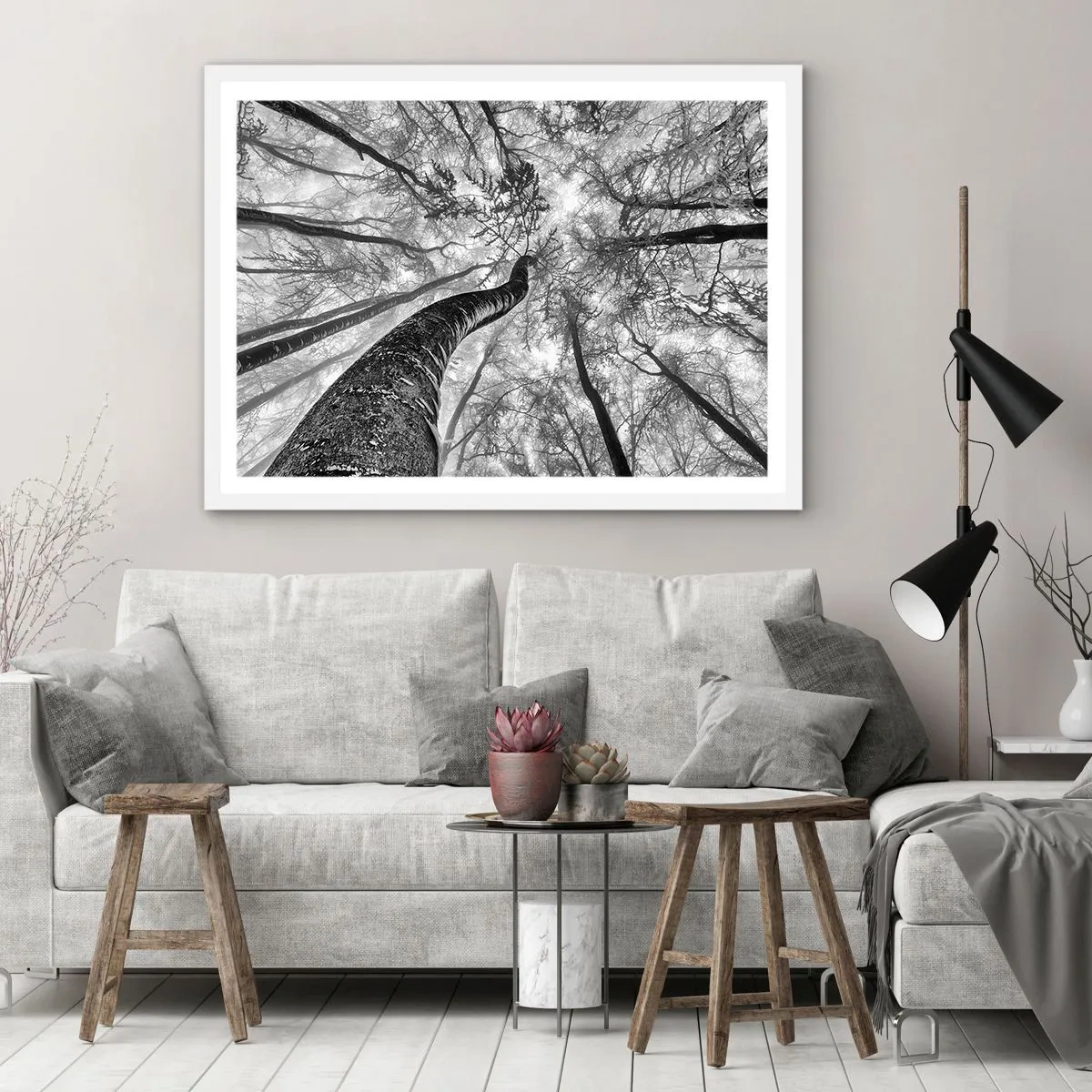 Plakat i hvid ramme - Kapløb mod lyset - 40x30 cm