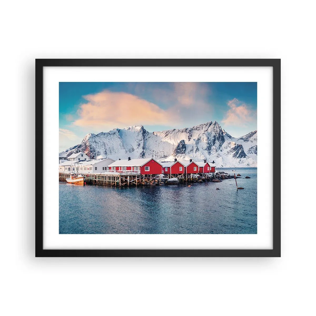 Plakat i sort ramme - Nordlig tilbagetrækning - 50x40 cm