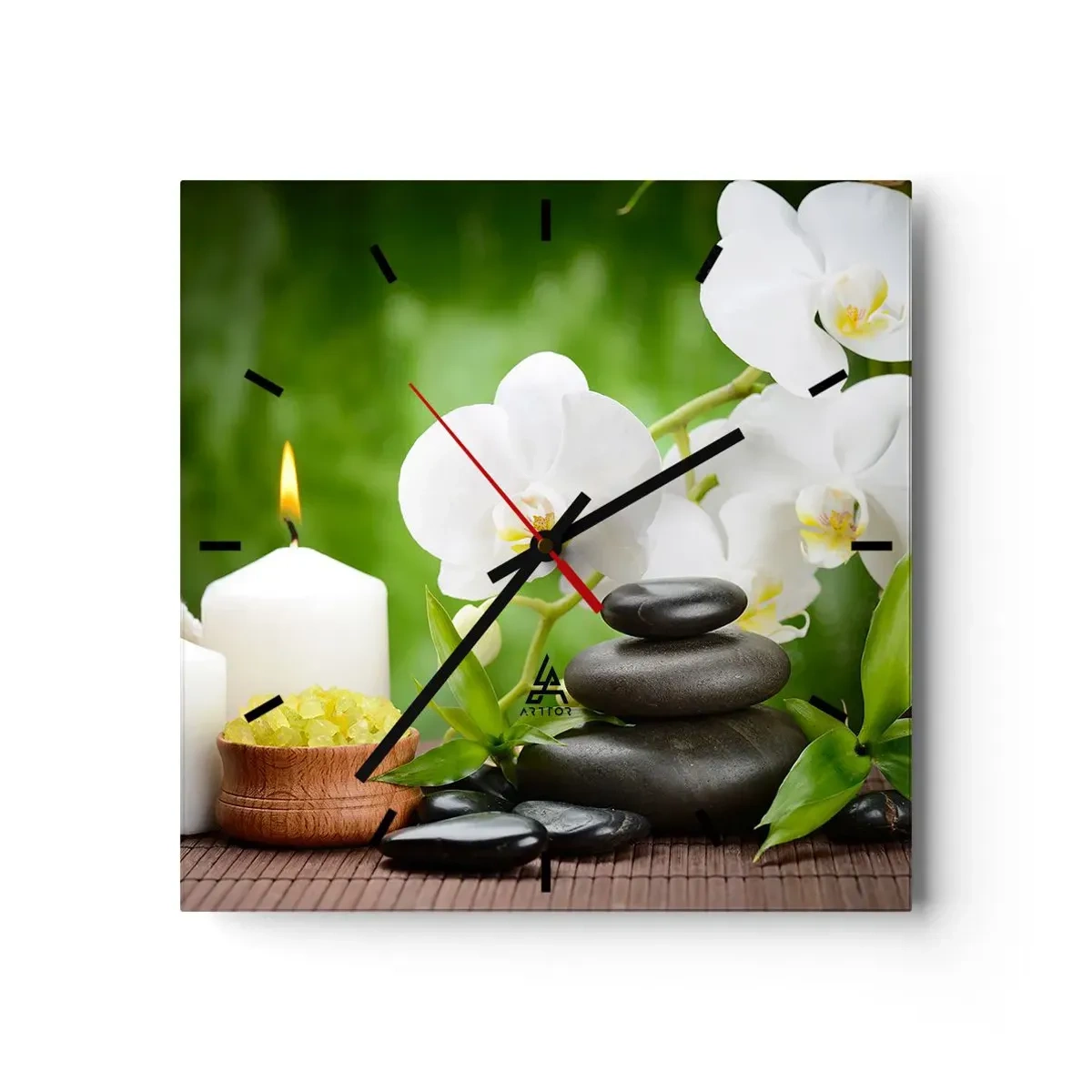 Vægur, Uret - Duftende, blomstret, delikat touch - 40x40 cm