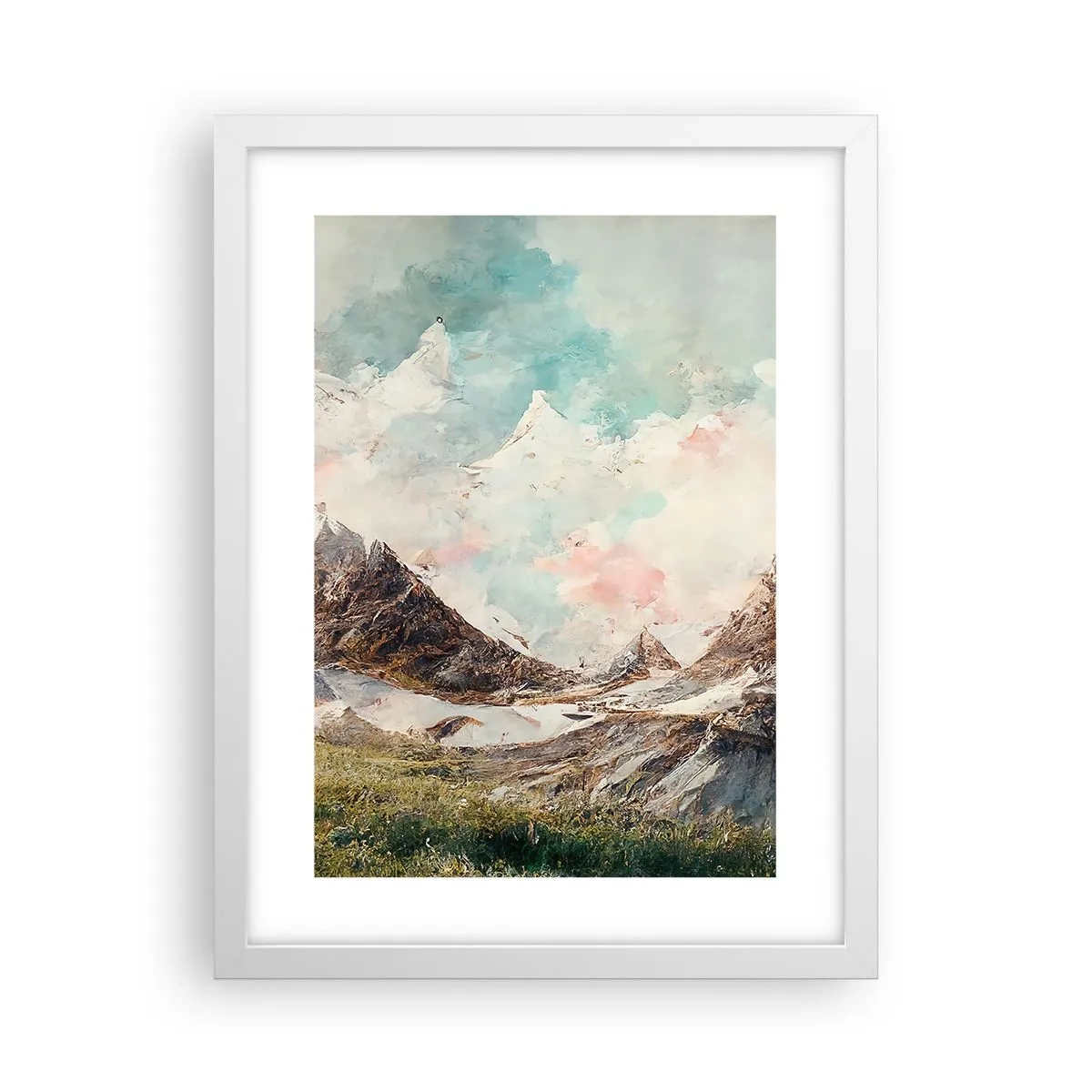 Plakat i hvid ramme - Stenede knive - 30x40 cm