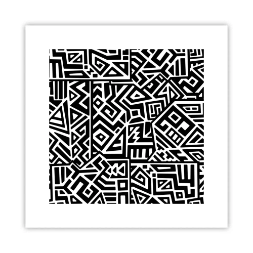 Plakat - Præcolumbiansk sammensætning - 30x30 cm