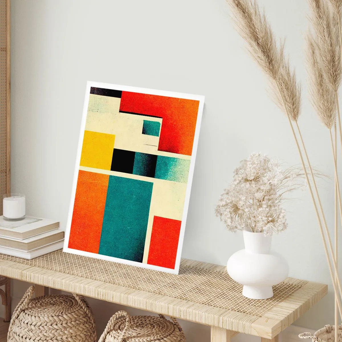 Plakat - Geometrisk abstraktion - god energi - 61x91 cm