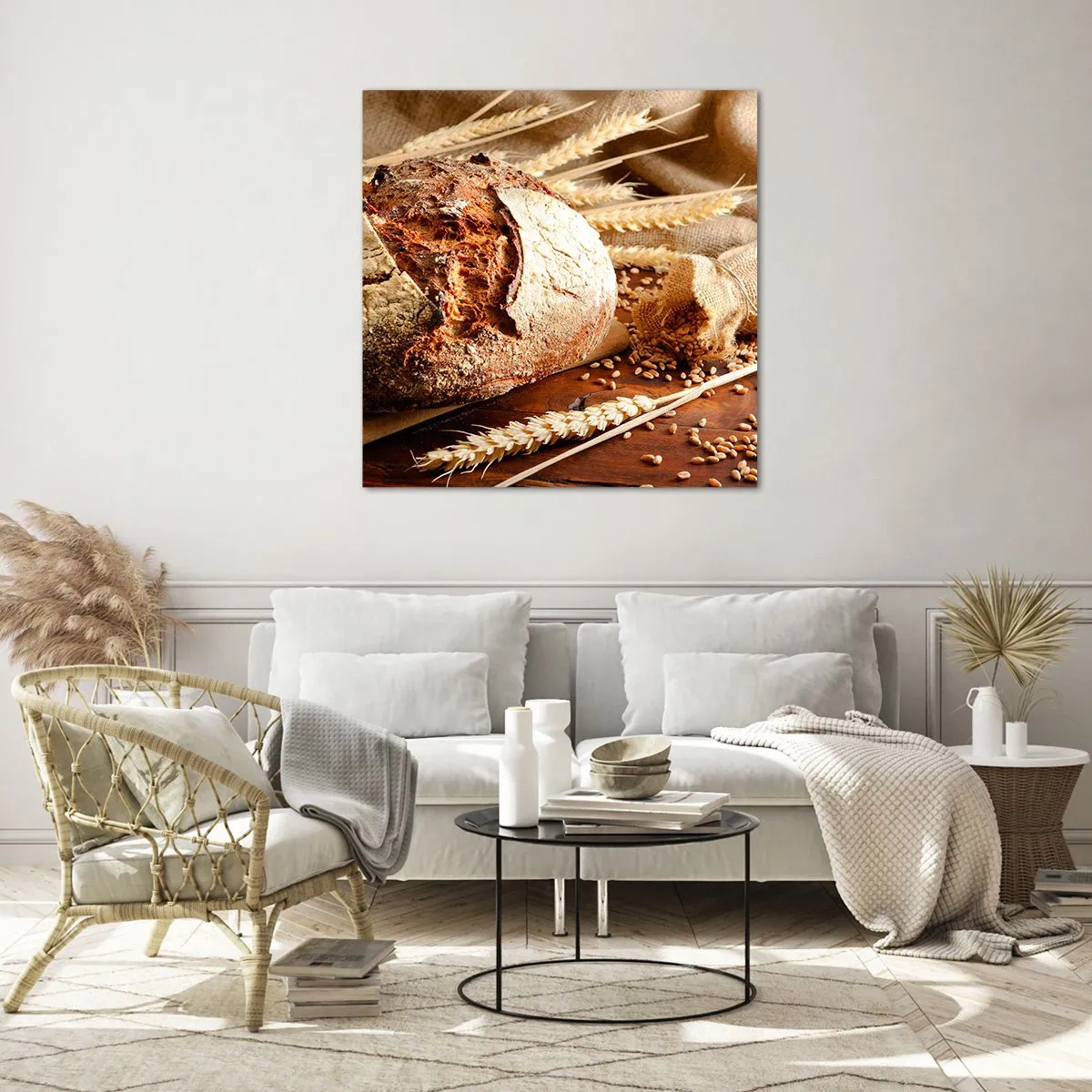 Billede på glas - Appetitlig, velduftende, sprød - 40x40 cm