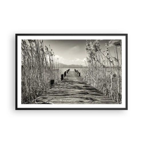 Plakat i sort ramme - I græssernes fred - 91x61 cm