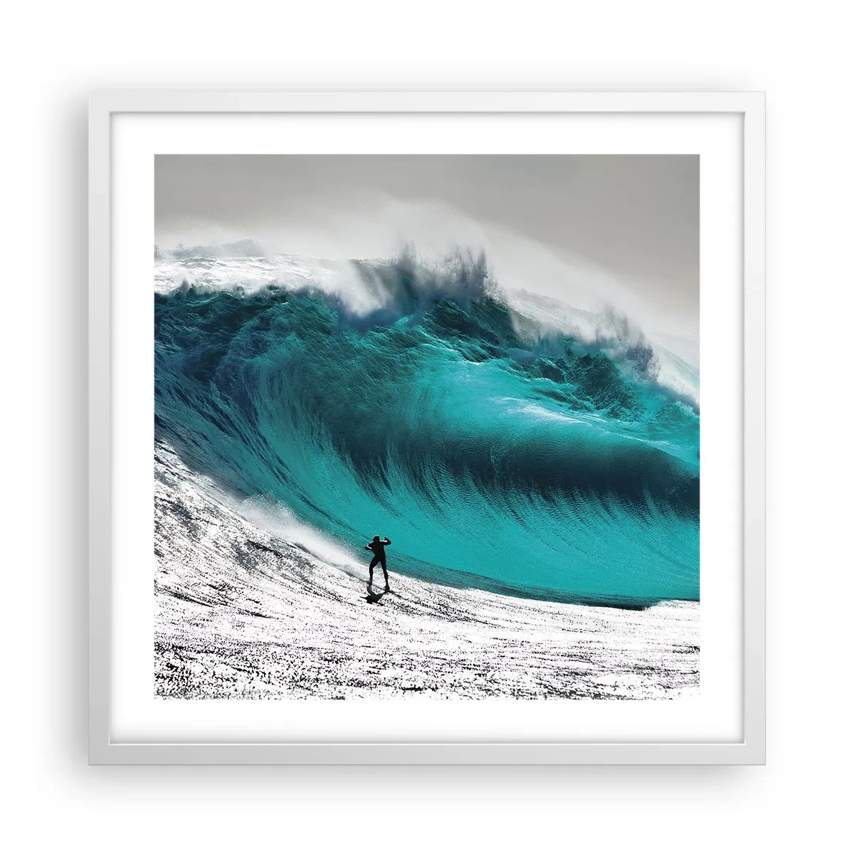 Plakat i hvid ramme - Udfordring accepteret - 50x50 cm