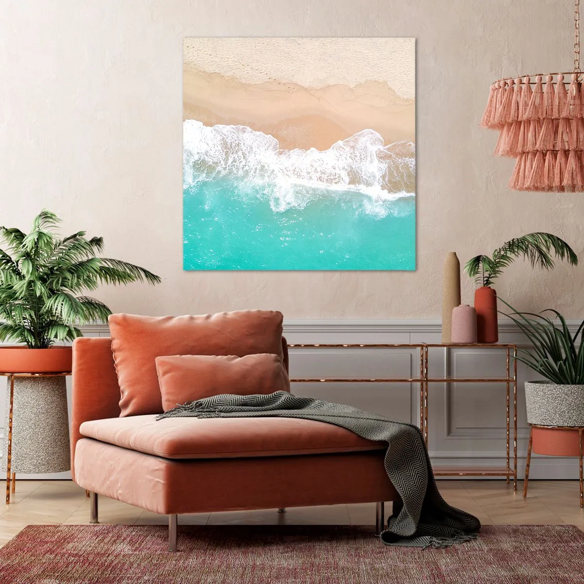 Lærredstryk - Billede på lærred - Kærlig berøring - 70x70 cm