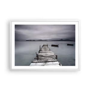 Plakat i hvid ramme - Du kan tage af sted i morgen - 70x50 cm