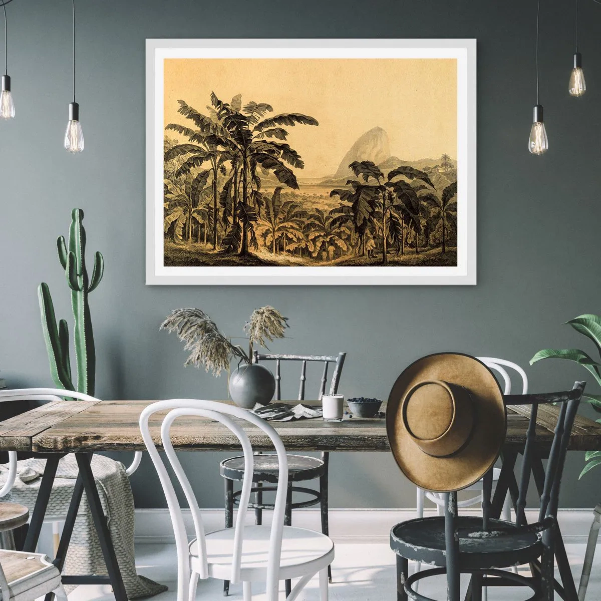 Plakat i hvid ramme - I en kolonial atmosfære - 40x30 cm