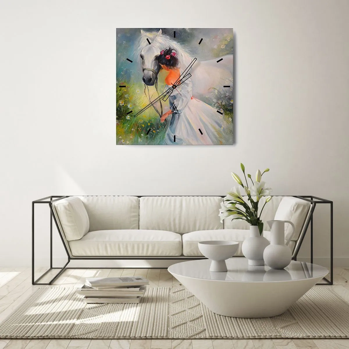 Vægur, Uret - Som fra en smuk drøm - 40x40 cm