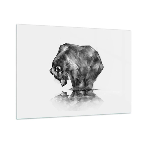 Billede på glas - Dejligt at se nogen tæt på - 100x70 cm