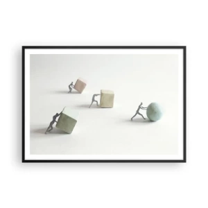 Plakat i sort ramme - Selve livet - 100x70 cm