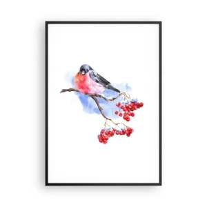 Plakat i sort ramme - Vinter i farver - 70x100 cm