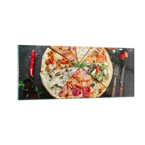 Billede på glas - Et udvalg af smagsvarianter - 100x40 cm