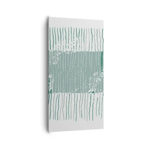 Lærredstryk - Billede på lærred - Marin abstraktion - 65x120 cm