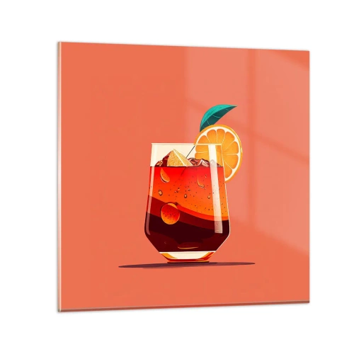 Billede på glas - Sommerens forfriskning - 30x30 cm