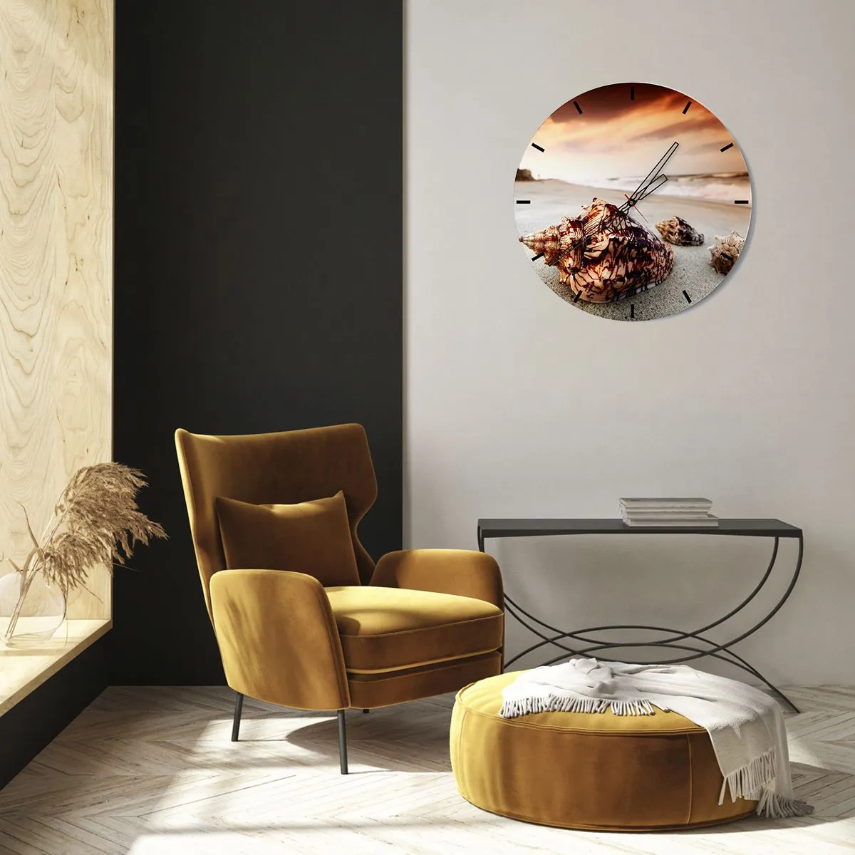 Vægur, Uret - Bølgebevægelser - 40x40 cm