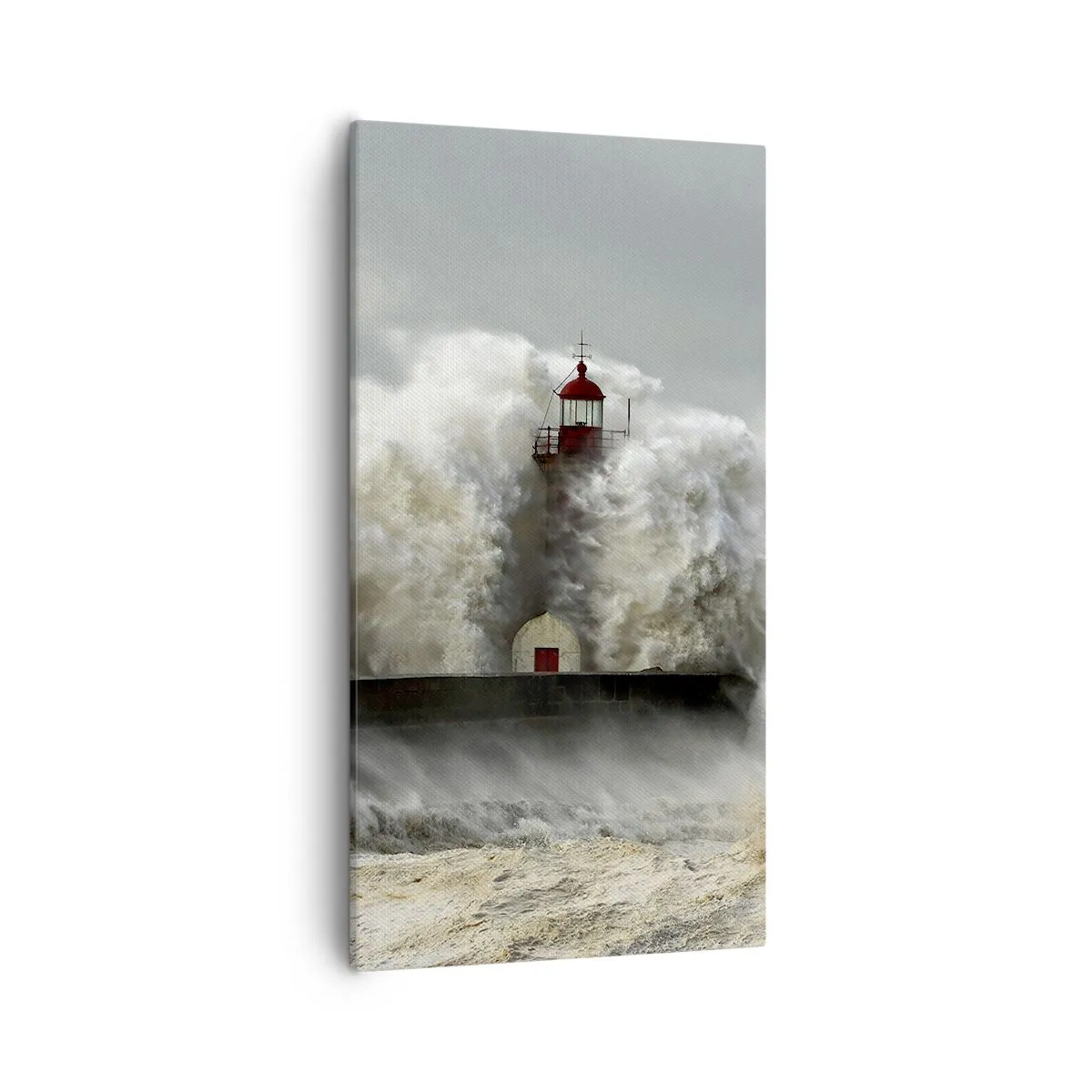 Lærredstryk - Billede på lærred - Havets vrede - 55x100 cm