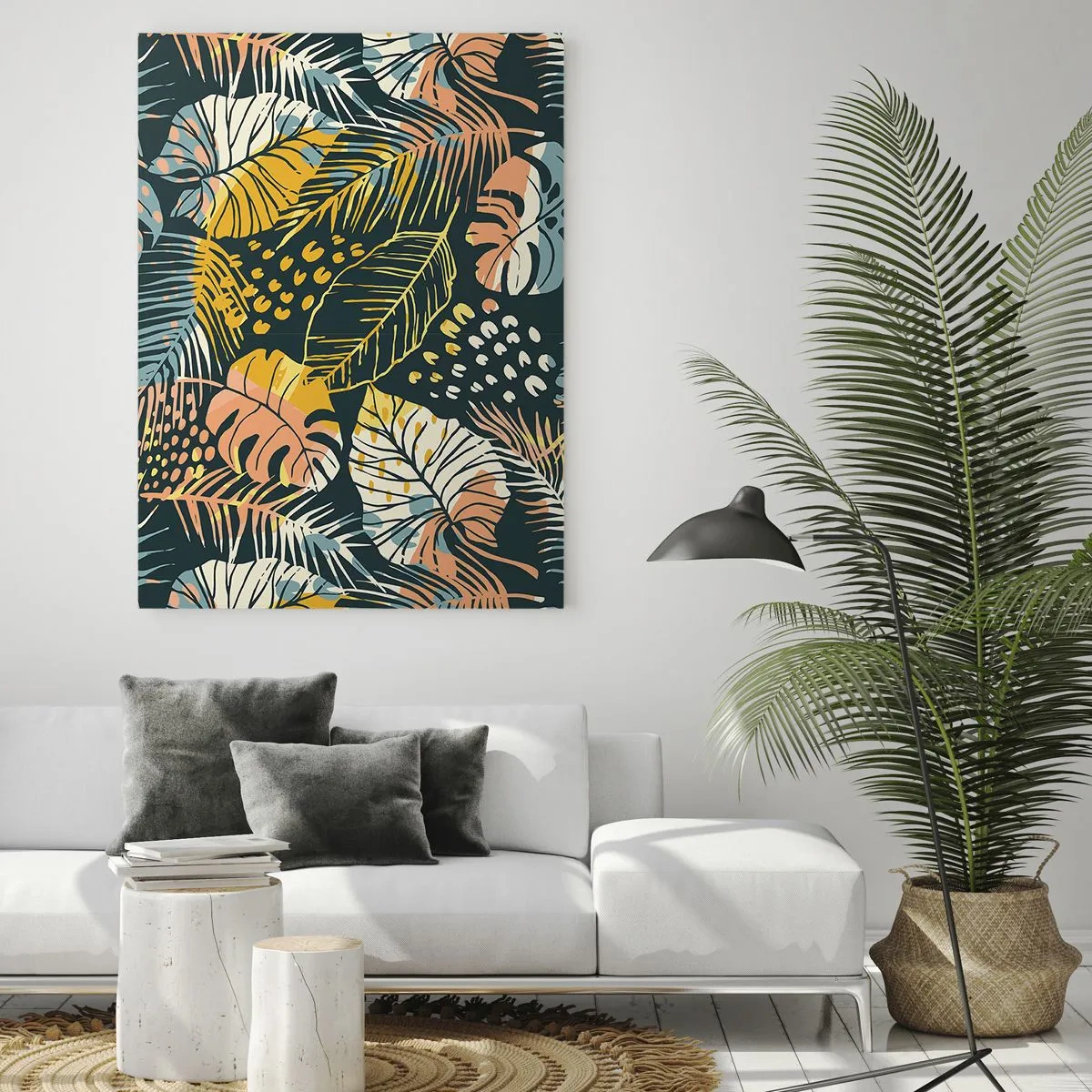 Billede på glas - Løvrig fantasi - 50x70 cm