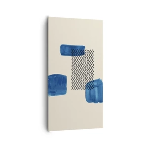 Lærredstryk - Billede på lærred - Abstrakt kvartet - 65x120 cm
