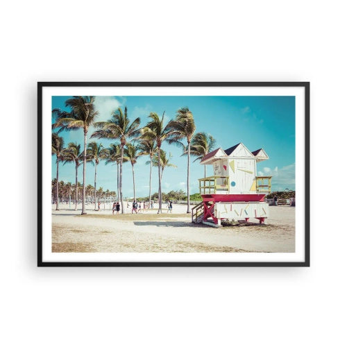 Plakat i sort ramme - En smuk dag foran dig - 91x61 cm