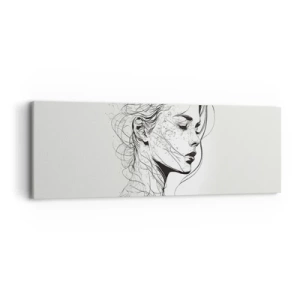 Lærredstryk - Billede på lærred - Portræt i drømmeri - 90x30 cm