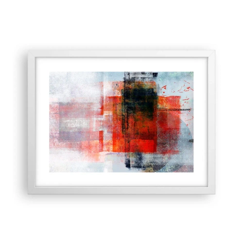 Plakat i hvid ramme - Glødende komposition - 40x30 cm