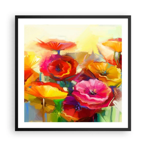 Plakat i sort ramme - Ikke kun rødt - 60x60 cm
