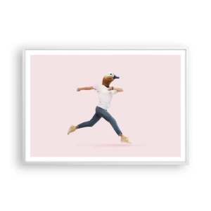 Plakat i hvid ramme - En knivspids absurditet - 100x70 cm