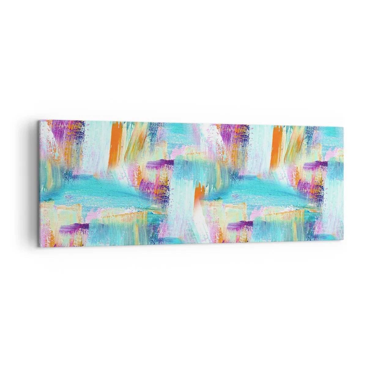 Lærredstryk - Billede på lærred - Munter mazel topper - 140x50 cm