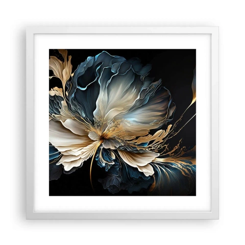 Plakat i hvid ramme - Eventyrlig bregneblomst - 40x40 cm