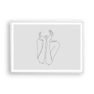 Plakat i hvid ramme - Hvad piger drømmer om - 100x70 cm