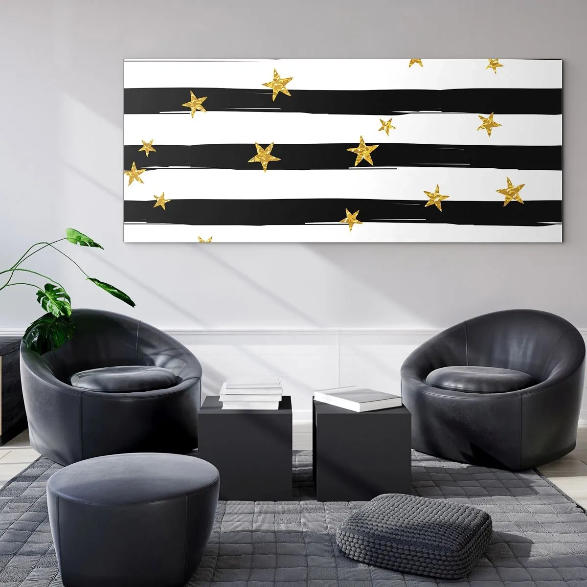 Billede på glas - Vi blev alle født under en heldig stjerne - 120x50 cm