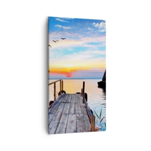 Lærredstryk - Billede på lærred - Godaften - 55x100 cm