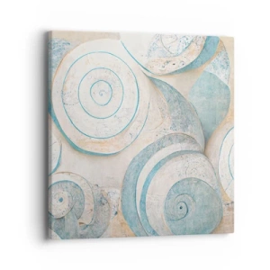 Lærredstryk - Billede på lærred - Hvad gemmer skallen på? - 40x40 cm